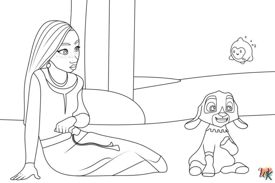 coloriage Disney's Wish  licorne en ligne gratuit à imprimer