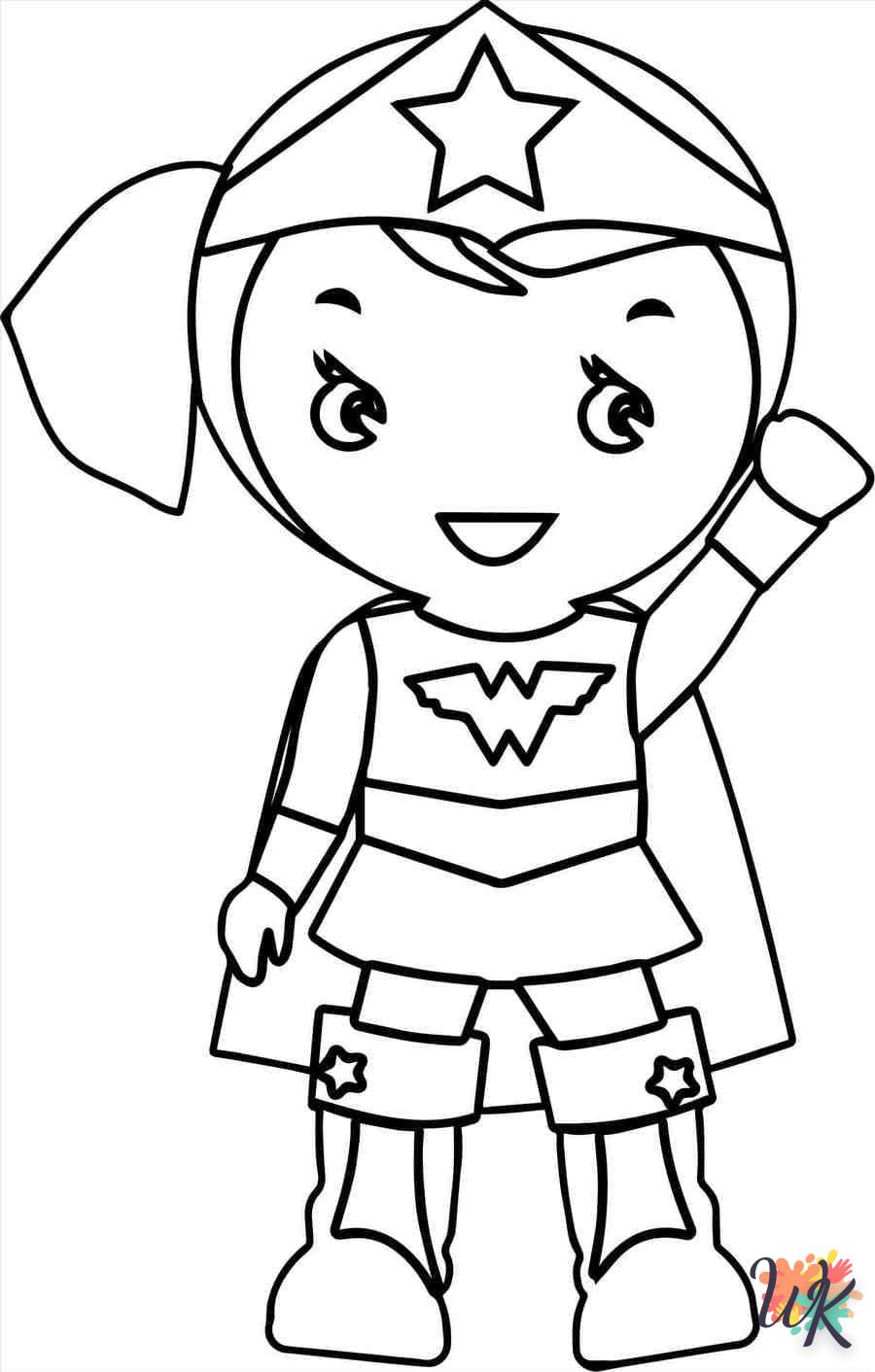 coloriage Wonder Woman  à imprimer pour enfant de 10 ans