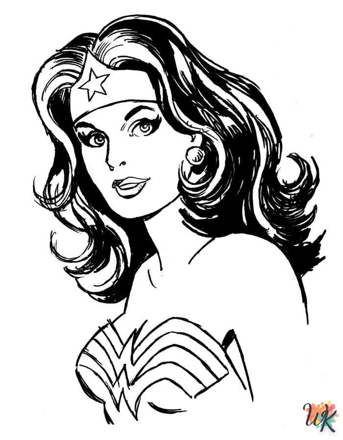 coloriage Wonder Woman  à imprimer pour enfant de 6 ans