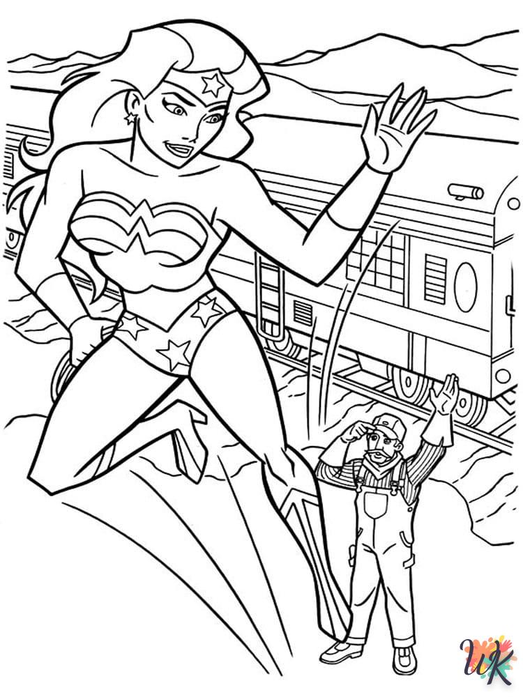 coloriage Wonder Woman  d'enfant a imprimer