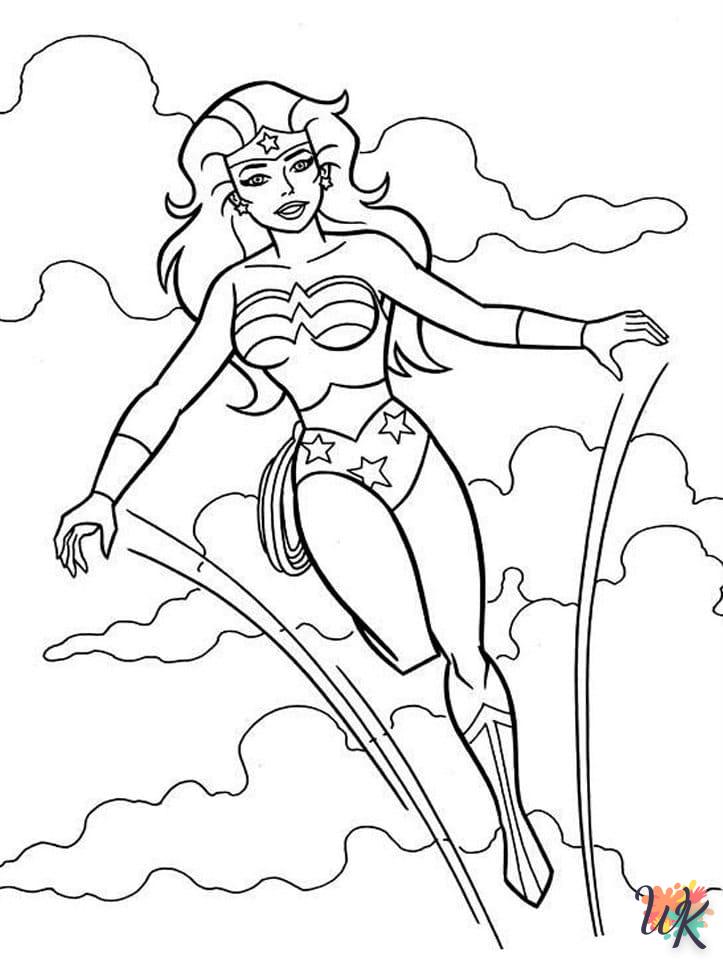 coloriage Wonder Woman  magique à faire en ligne