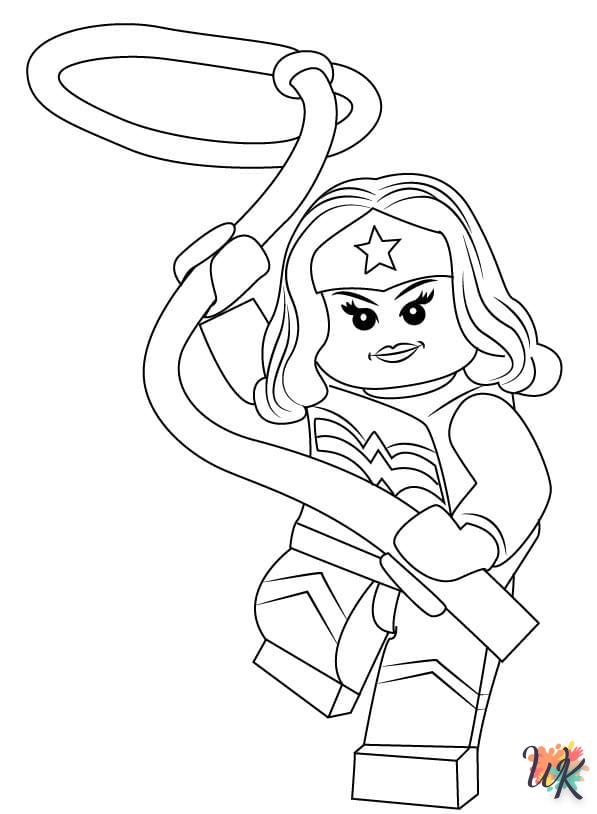 coloriage Wonder Woman  pour enfant de 3 ans