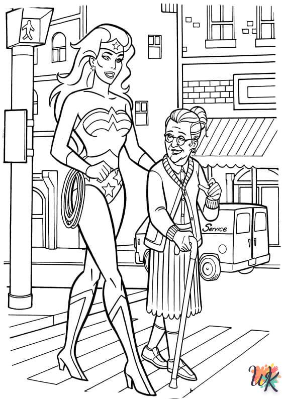 coloriage Wonder Woman  gratuit a imprimer