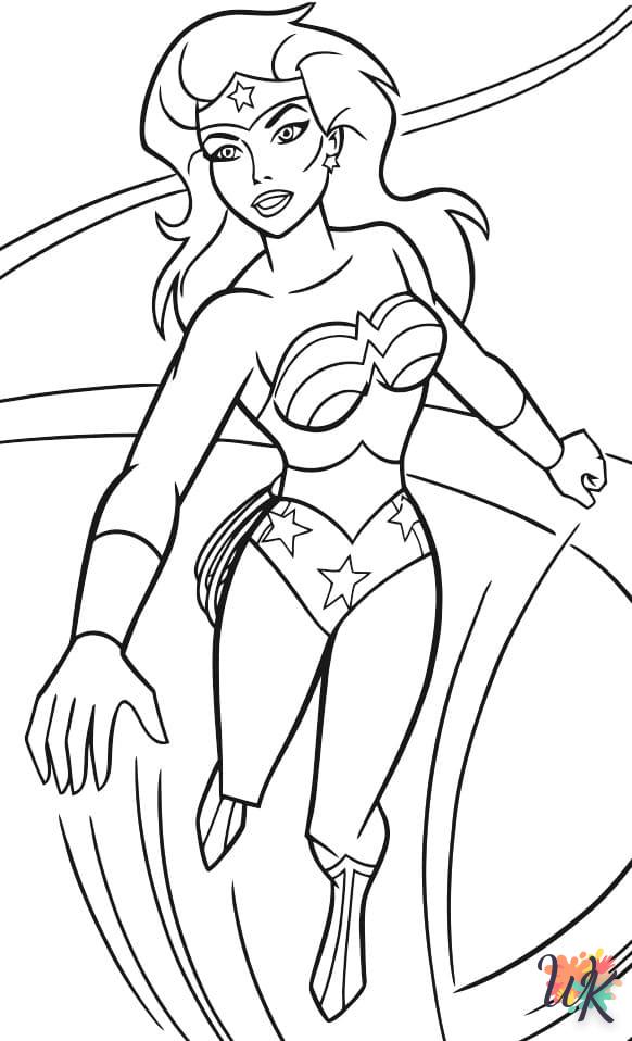 coloriage Wonder Woman  en ligne pour bebe de 2 ans