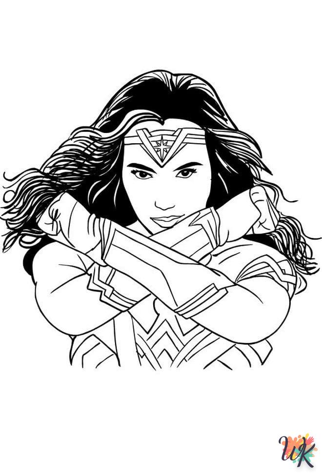 coloriage Wonder Woman  enfant a imprimer