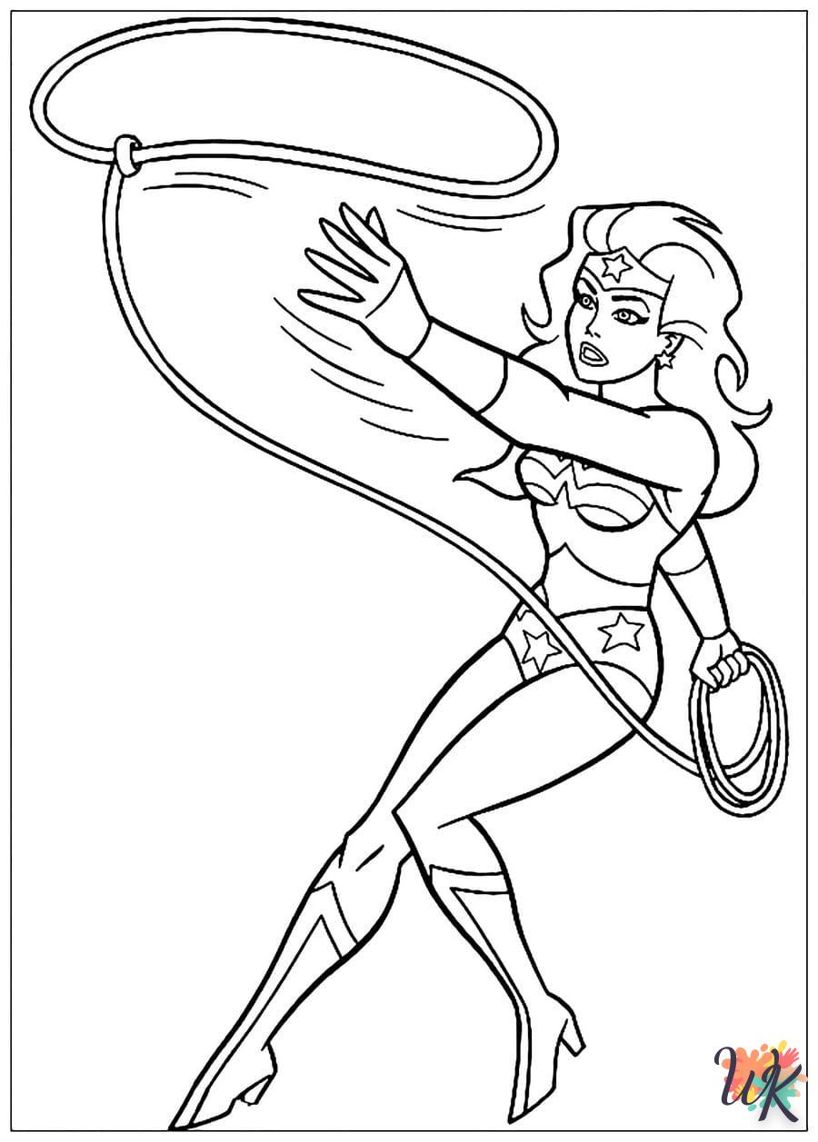 coloriage Wonder Woman  pour primaire