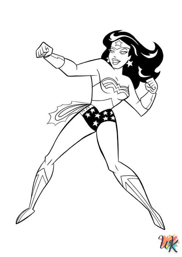 coloriage Wonder Woman  en ligne pour bebe de 2 ans