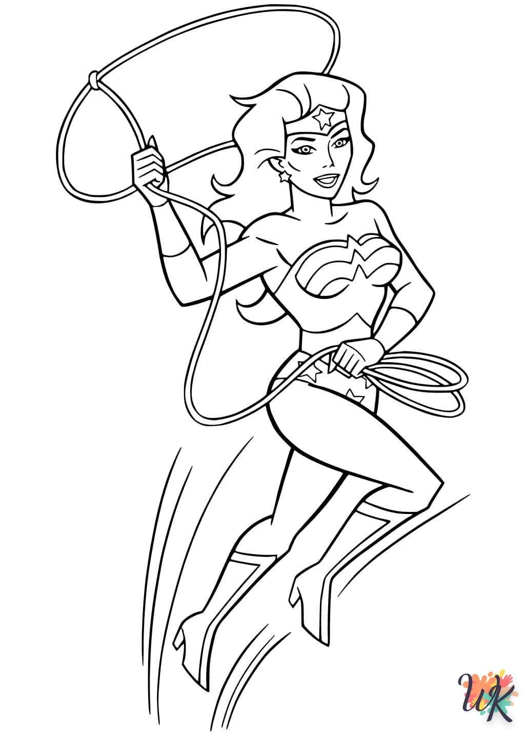 coloriage Wonder Woman  enfant à imprimer pdf