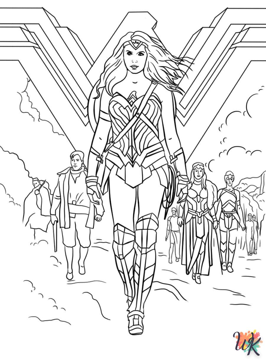 coloriage Wonder Woman  educatif pour enfant