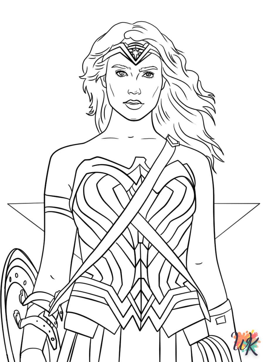 coloriage Wonder Woman  de pour enfants