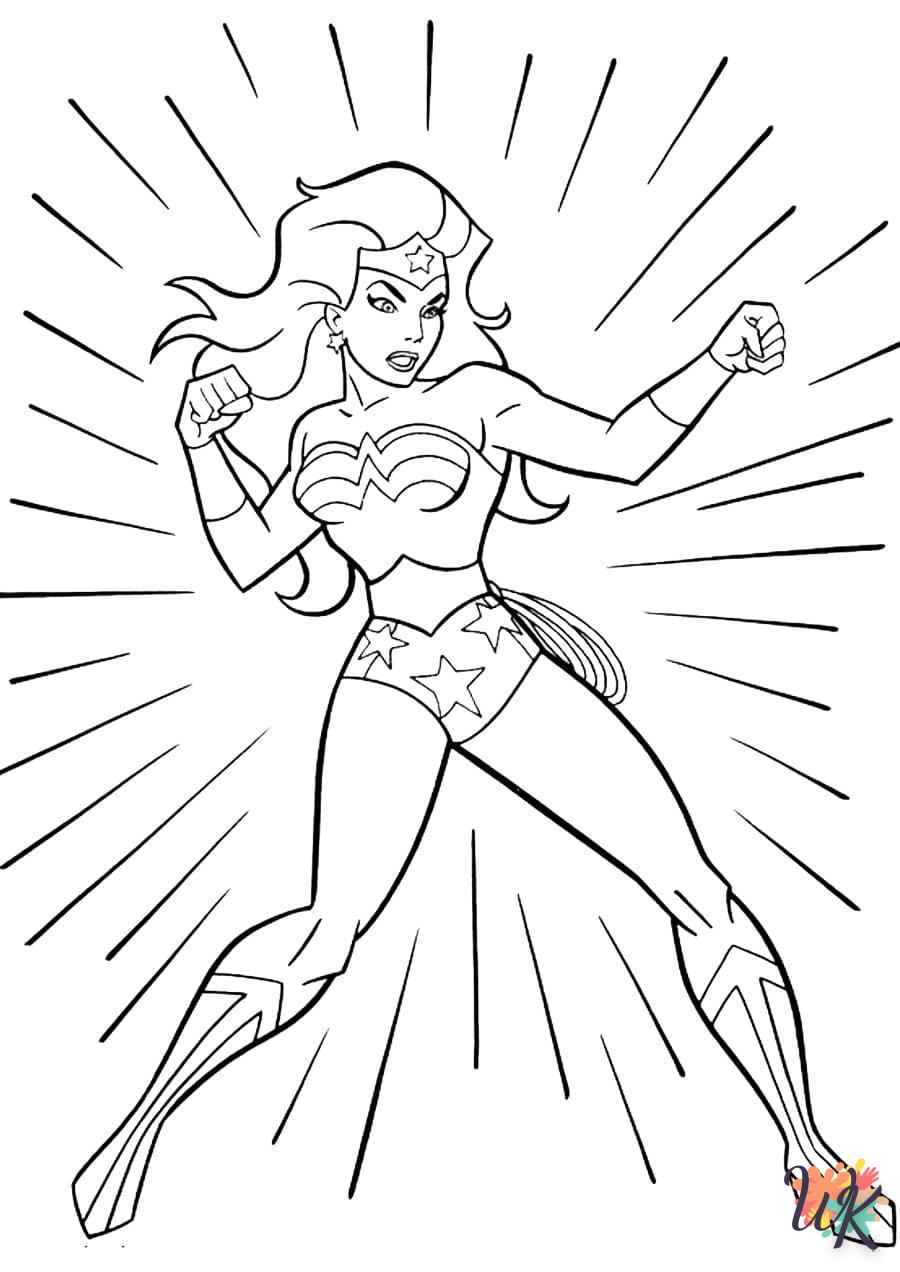 activité coloriage Wonder Woman  en ligne