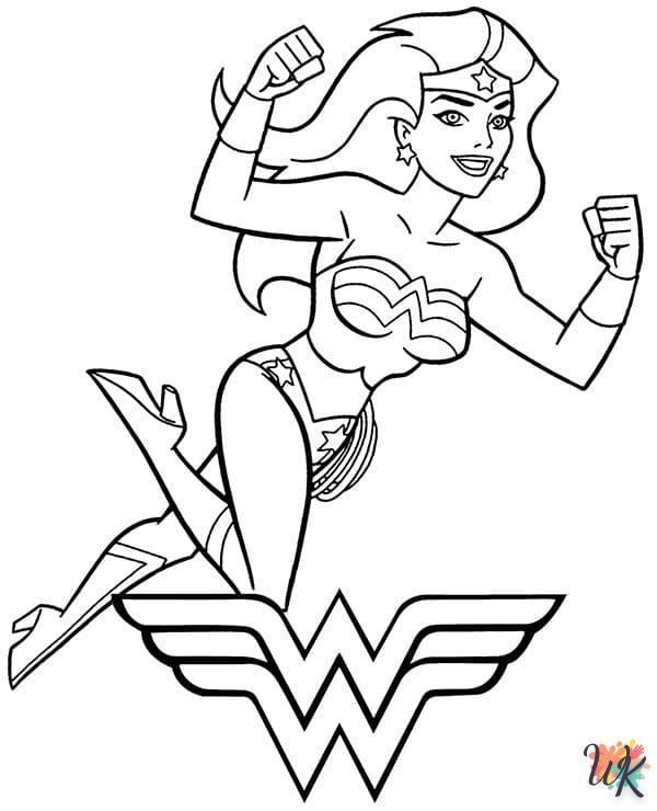 coloriage Wonder Woman  à imprimer pour enfant de 12 ans