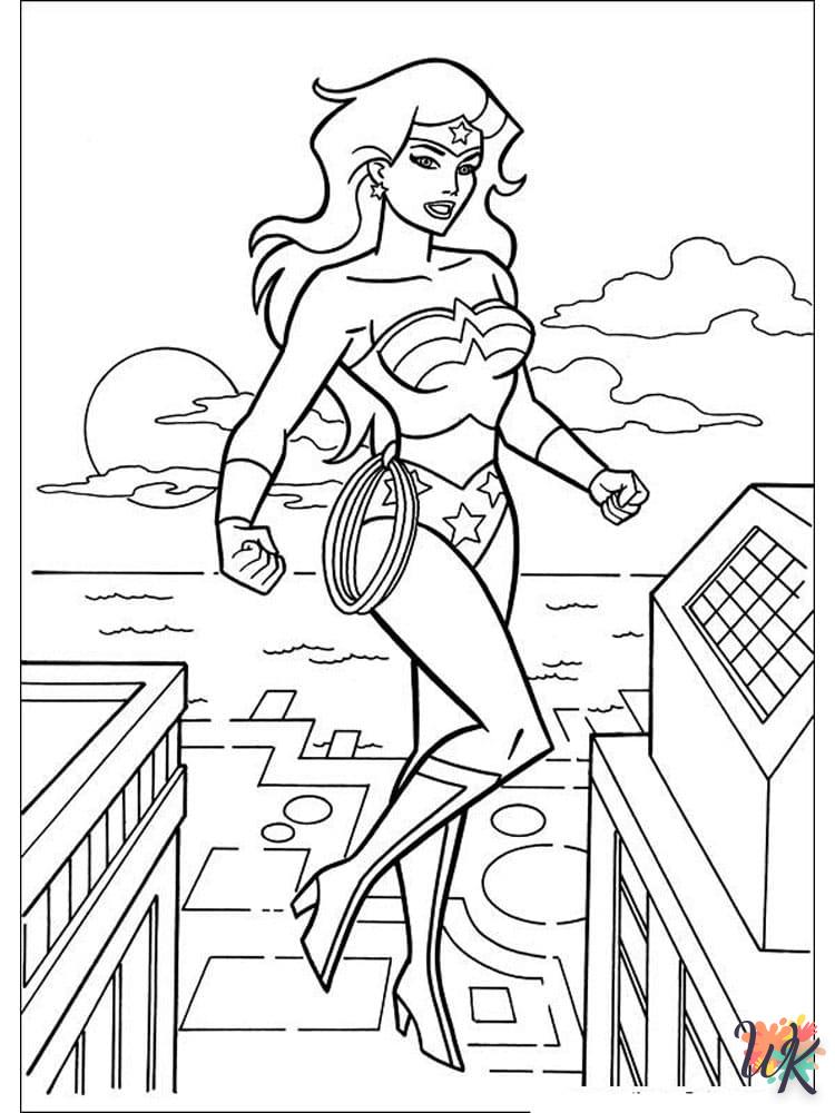 coloriage Wonder Woman  en ligne à imprimer