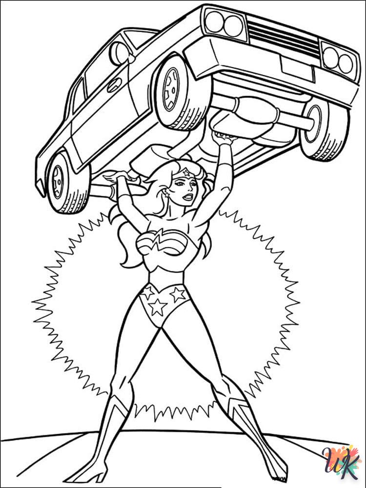 coloriage Wonder Woman  à imprimer pour enfant de 2 ans