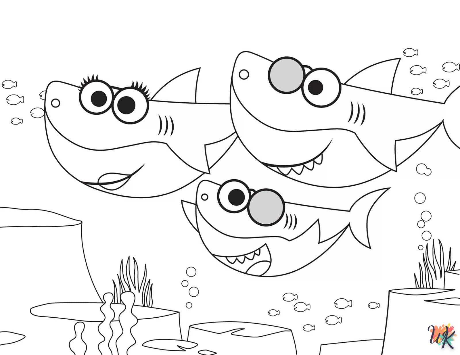 coloriage Baby Shark  en ligne pour enfant