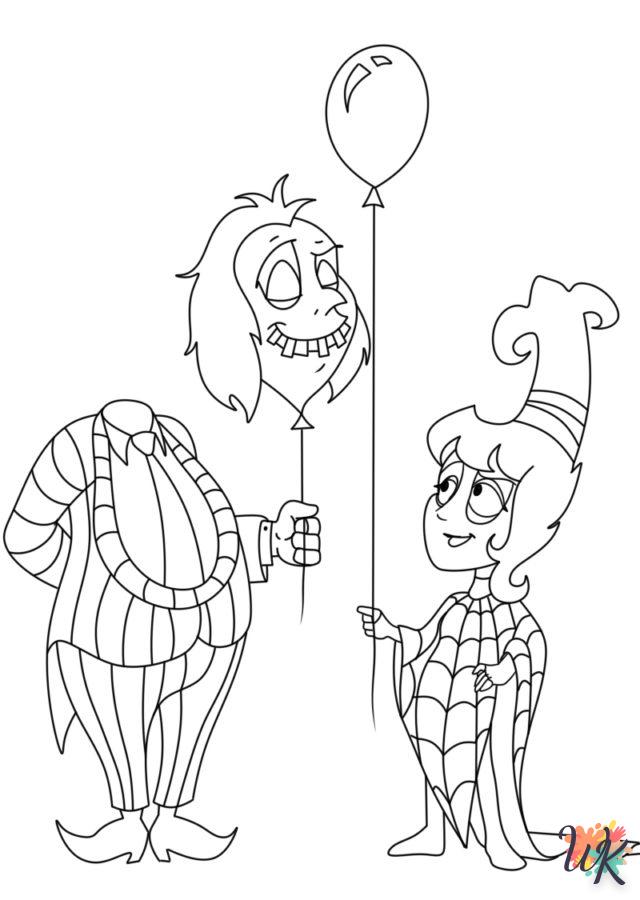 coloriage Beetlejuice  de noël gratuit à imprimer en ligne