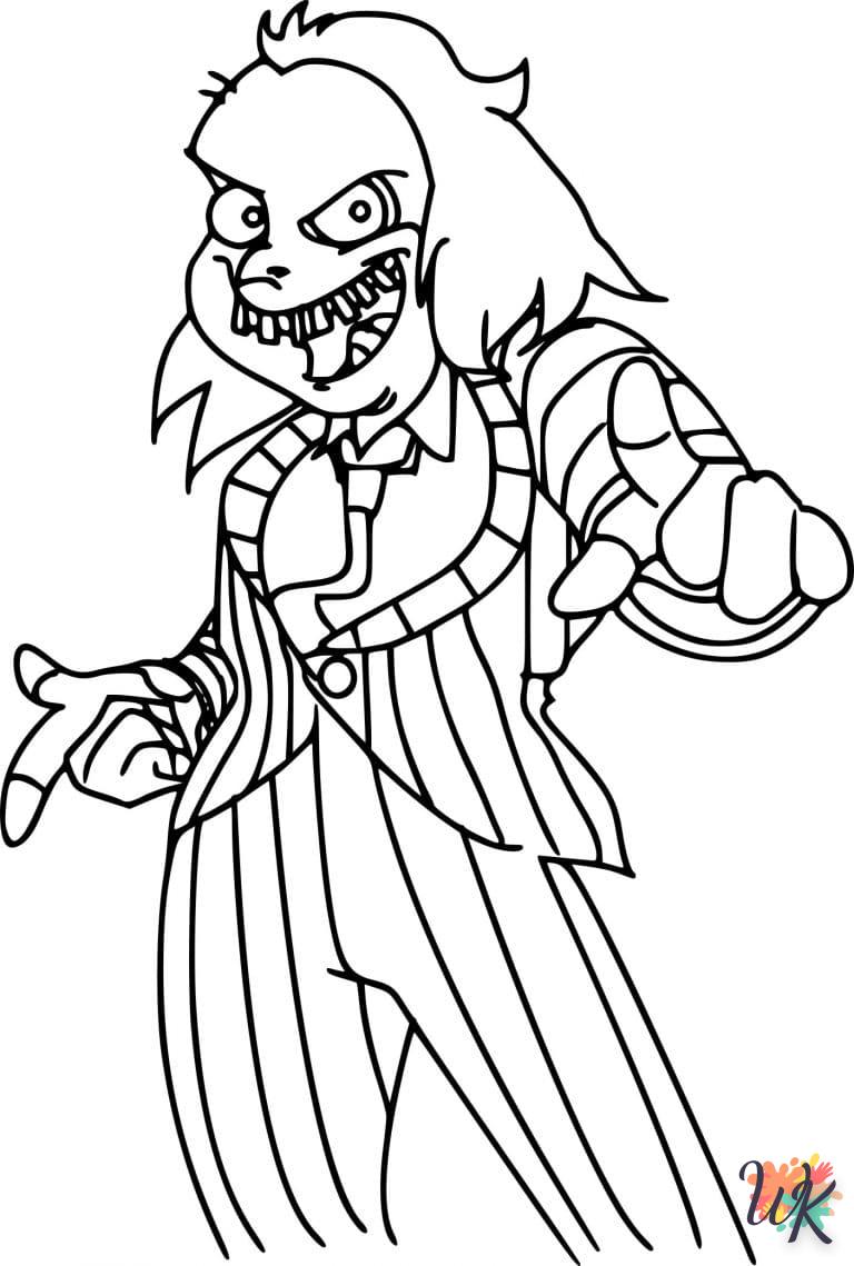 coloriage Beetlejuice  enfant 2 ans a imprimer