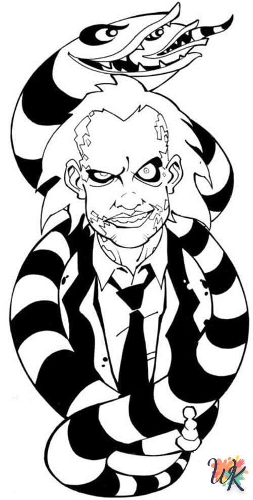 coloriage Beetlejuice  à numéro adulte en ligne gratuit