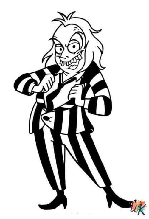 coloriage Beetlejuice  et decoupage a imprimer gratuit