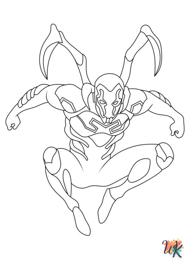 coloriage Blue Beetle  pour enfant a imprimer