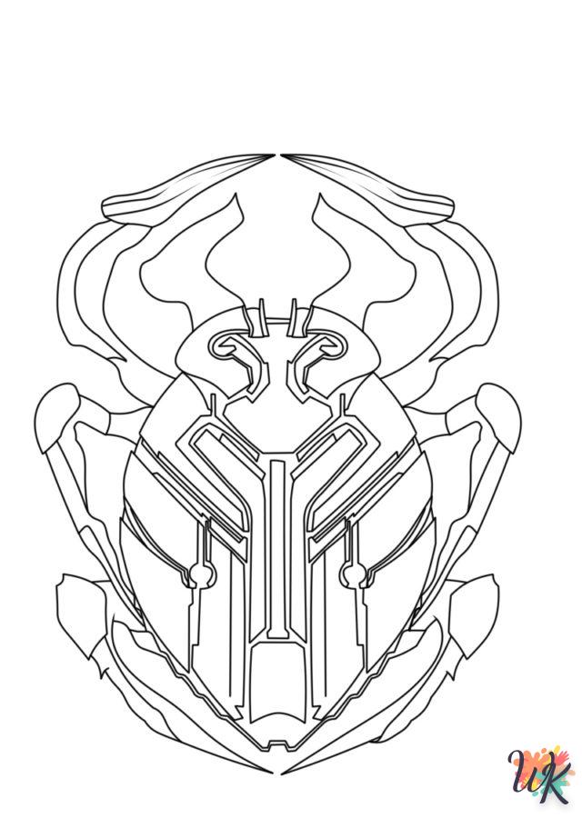 coloriage Blue Beetle  en ligne pour bebe de 2 ans