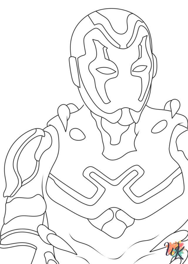 coloriage Blue Beetle  à imprimer gratuitement pdf