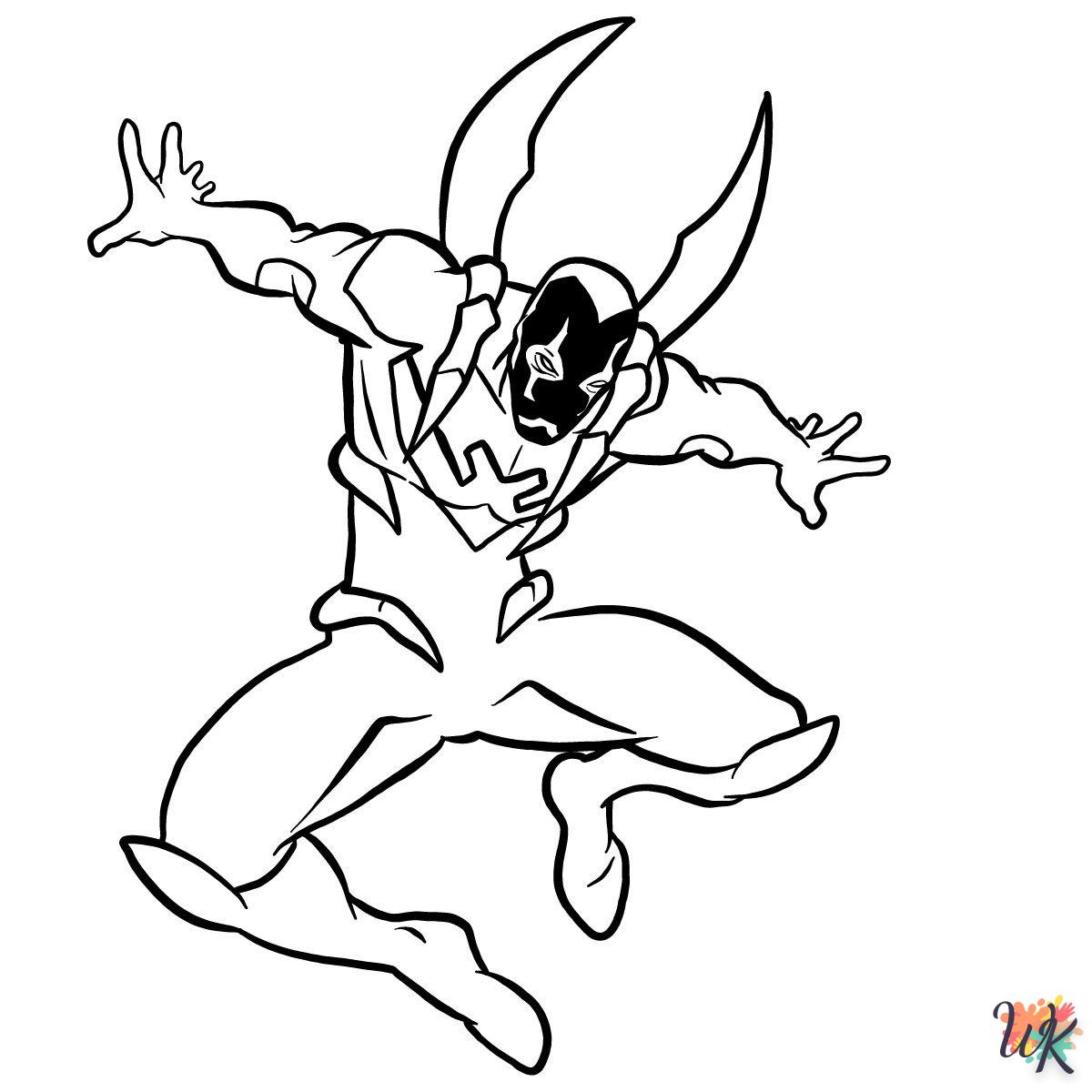 coloriage Blue Beetle  à imprimer pour enfant de 3 ans