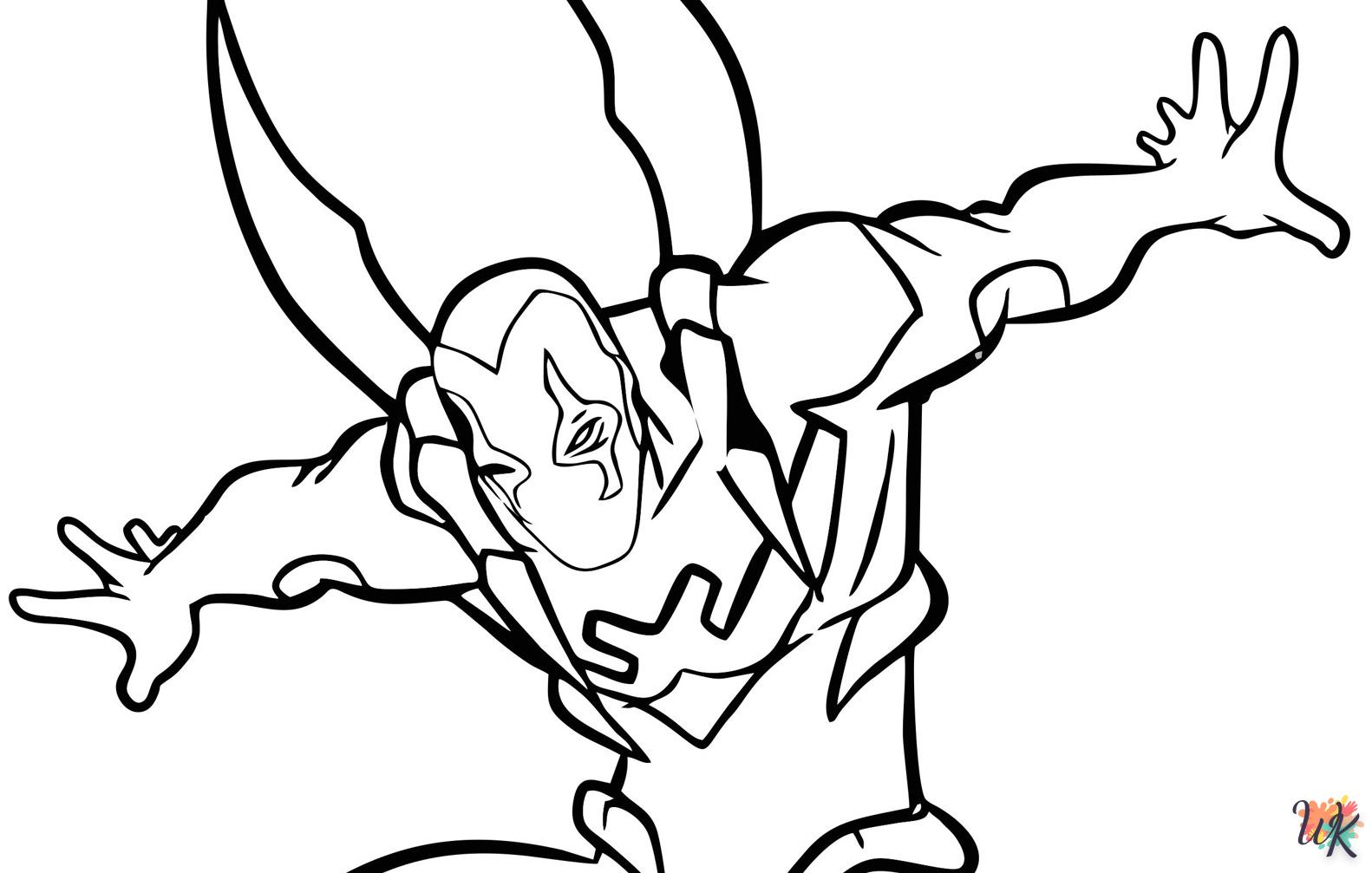 coloriage Blue Beetle  pour lutter contre le stress