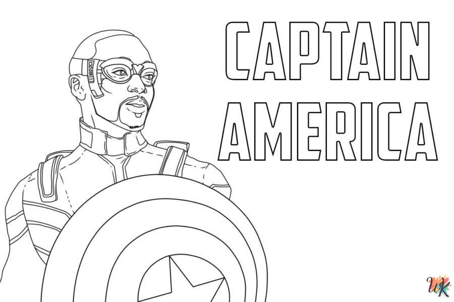 coloriage Captain America  enfant 2 ans a imprimer