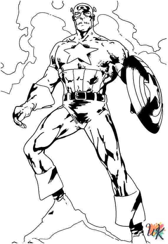 coloriage Captain America  en ligne gratuit