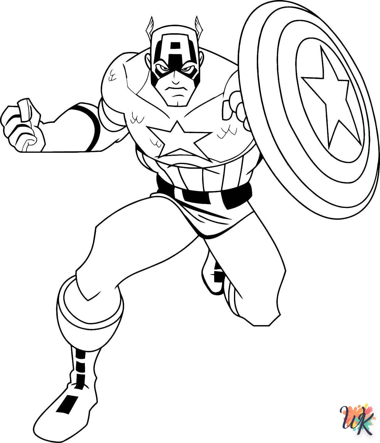 coloriage Captain America  gratuit