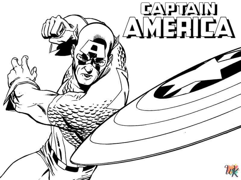 coloriage Captain America  à colorier en ligne