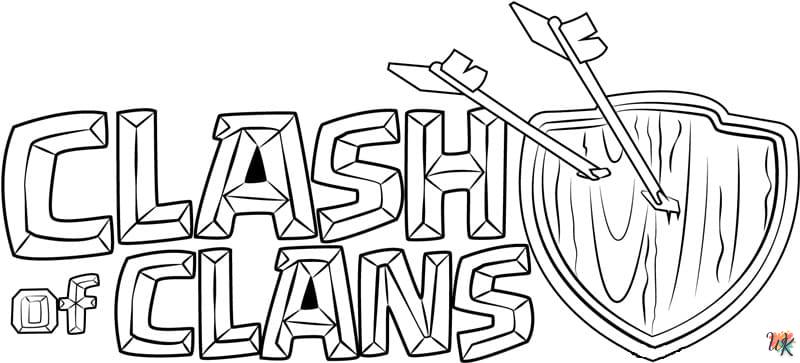 coloriage Clash of Clans  enfant 5 ans à imprimer