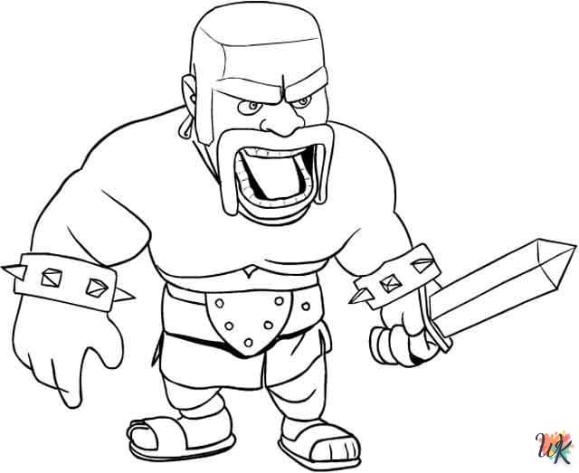 coloriage Clash of Clans  à imprimer pour enfant de 6 ans