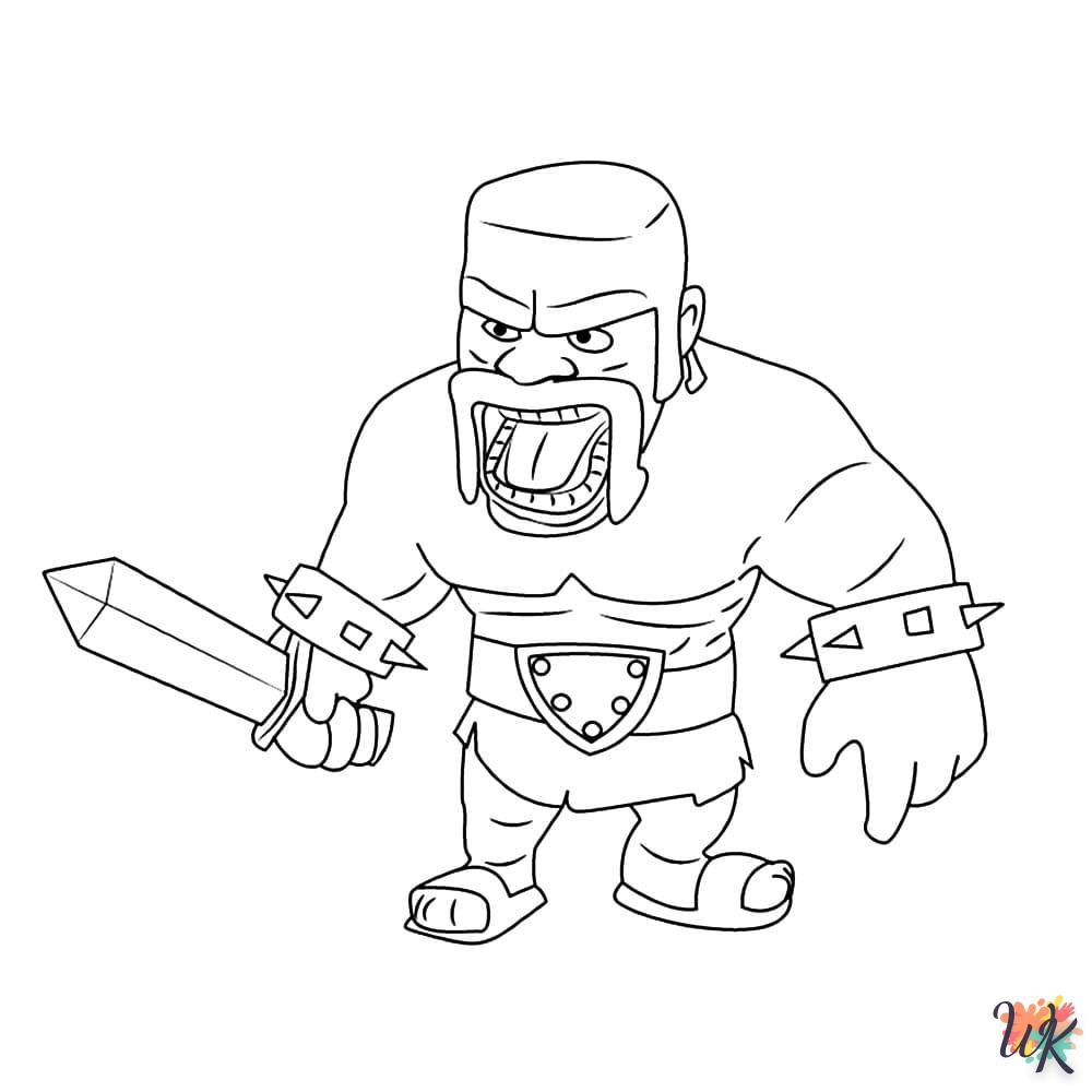 coloriage Clash of Clans  enfant 7 ans a imprimer