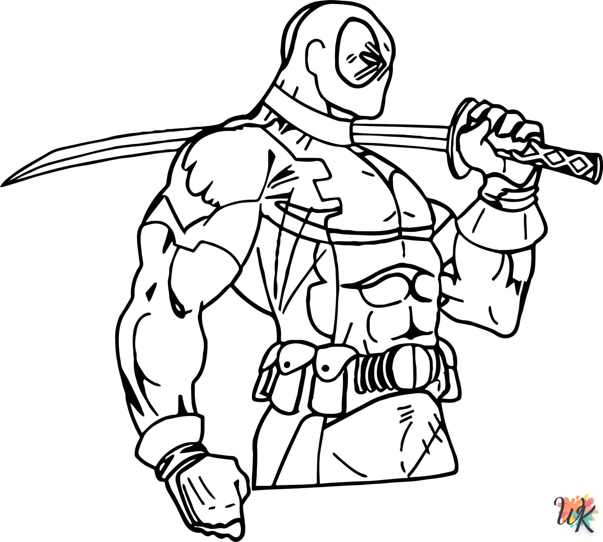 à imprimer coloriage deadpool