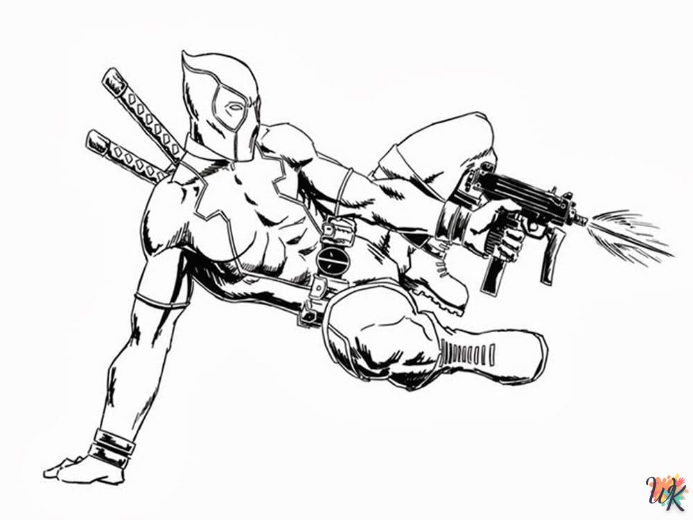 coloriage deadpool  a colorier en ligne