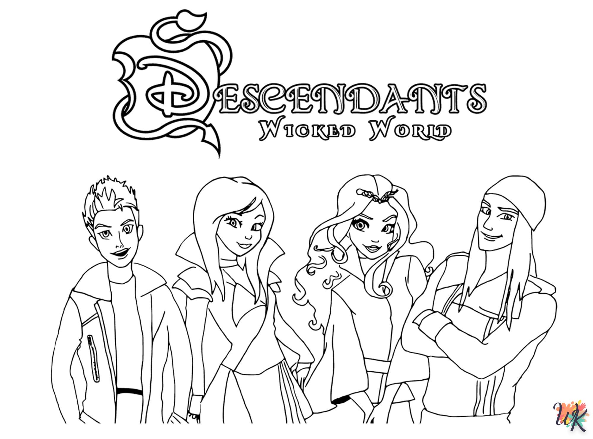 coloriage Descendants  en ligne a colorier