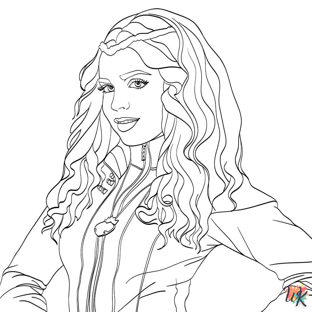 coloriage Descendants  en ligne pour bebe de 2 ans