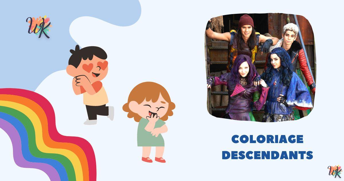 coloriage Descendants  7 ans en ligne gratuit à imprimer