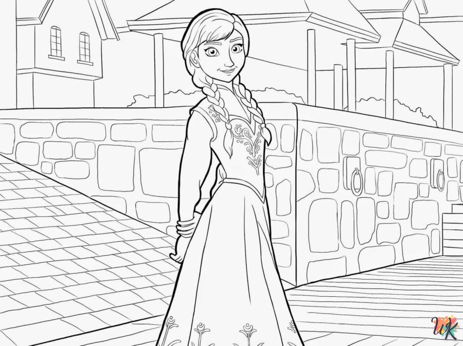 coloriage Elsa et Anna  en ligne gratuit