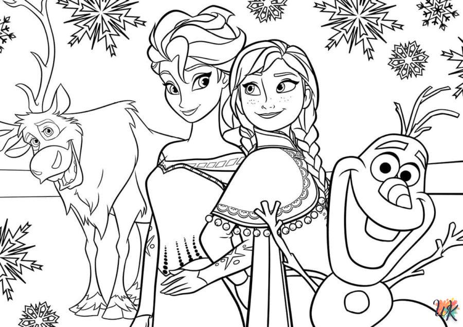 coloriage Elsa et Anna  à imprimer pdf gratuit