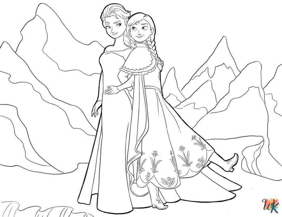 à imprimer coloriage Elsa et Anna