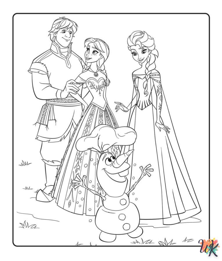 coloriage Elsa et Anna  pour enfant gratuit