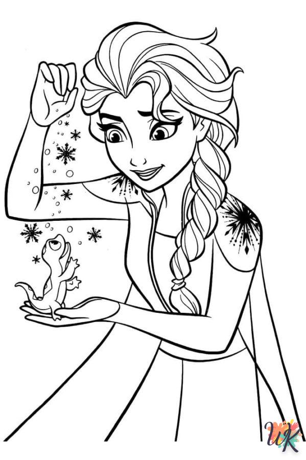 imprimer coloriage Elsa et Anna  pour enfant