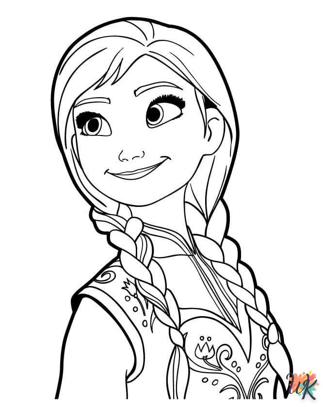 coloriage Elsa et Anna  de noël gratuit à imprimer en ligne