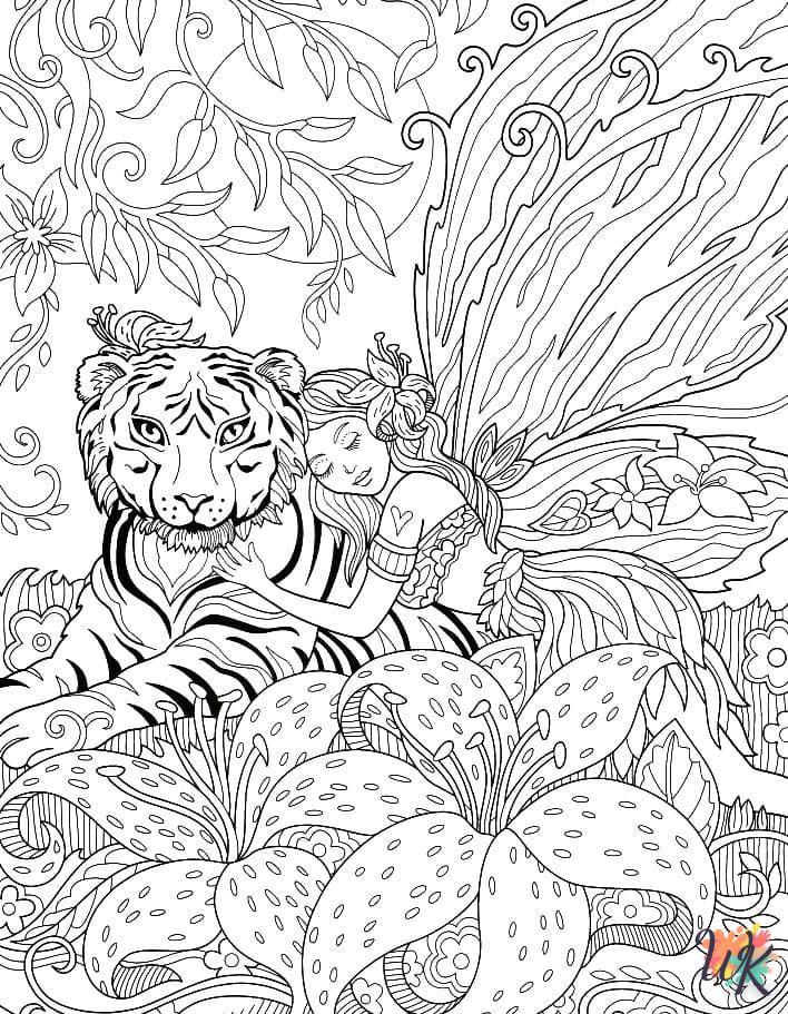 coloriage Fée  et decoupage a imprimer gratuit