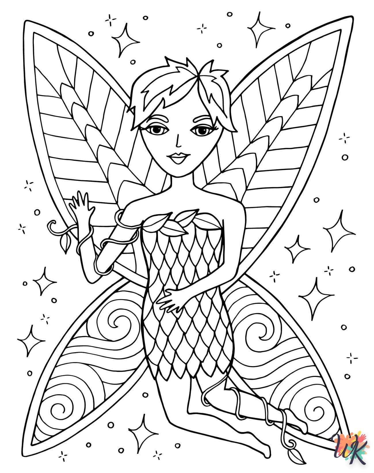 coloriage Fée  enfant 2 ans a imprimer