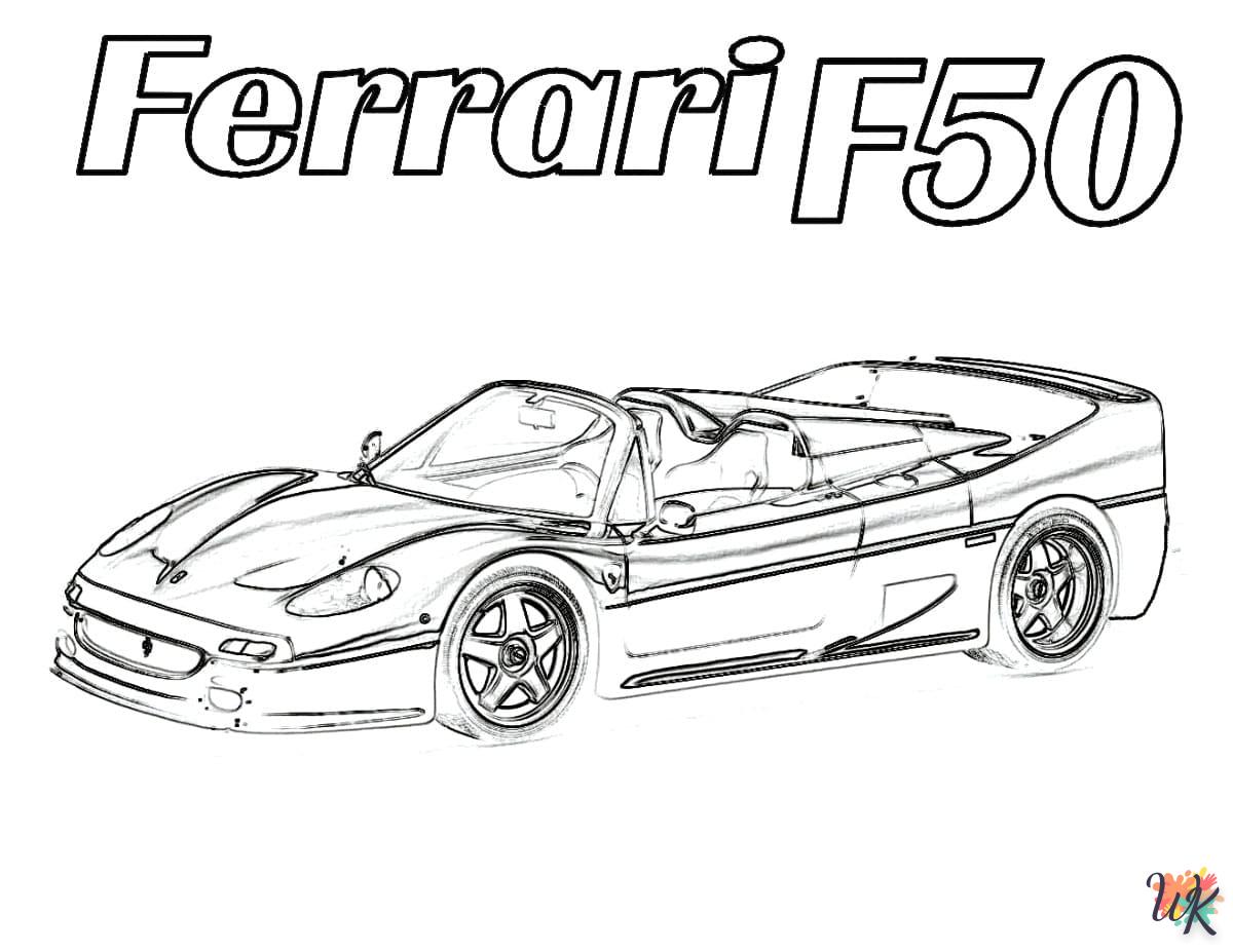 imprimer coloriage Ferrari  pour enfant