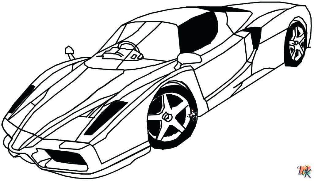 coloriage Ferrari  pour enfant de 6 ans